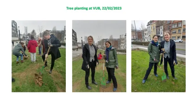 CSB EcoTeam at VUB tree planting event 